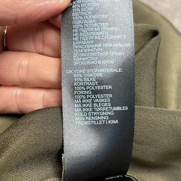 Reiss One Shoulder Velvet Dress in Dark Olive - Picture 10 of 11